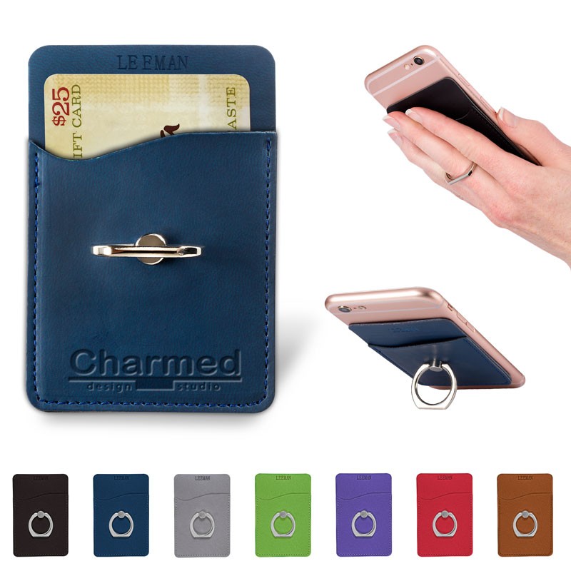 LEEMAN Tuscany™ Card Holder with Metal Ring Phone Stand  image