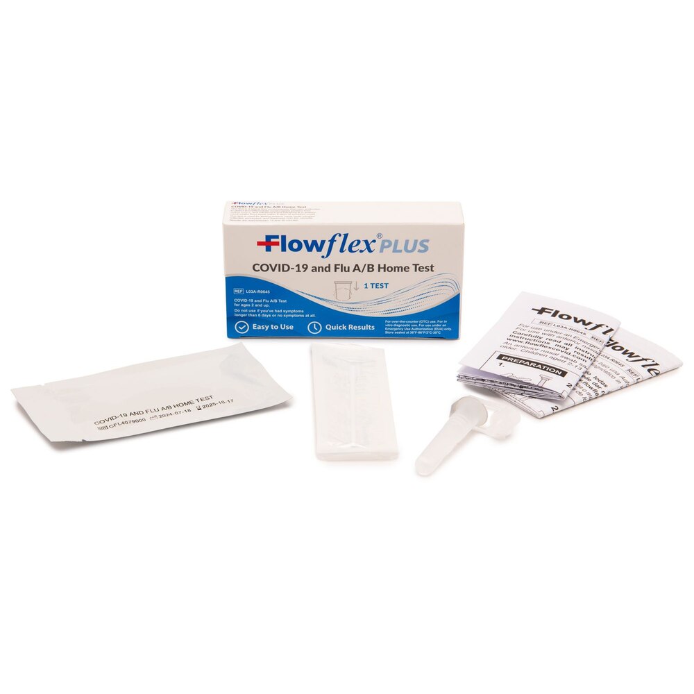 Flowflex® Plus COVID-19 & Flu A/B Home Test