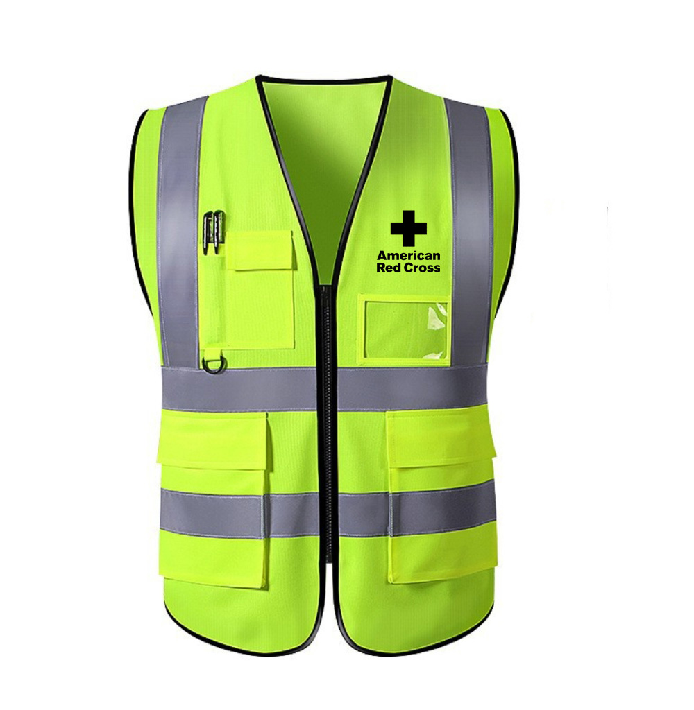 Bulk Zippered Safety Vest with Reflective Stripes image