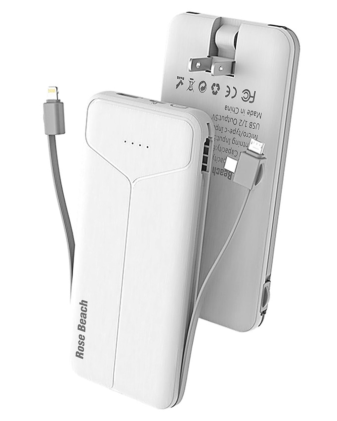 Plug & Cables Power Bank - 10,000 mAh