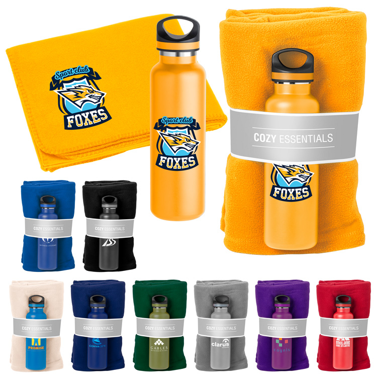 Basecamp® Fleece Blanket & Stainless Steel Water Bottle Gift Set - 20 oz.