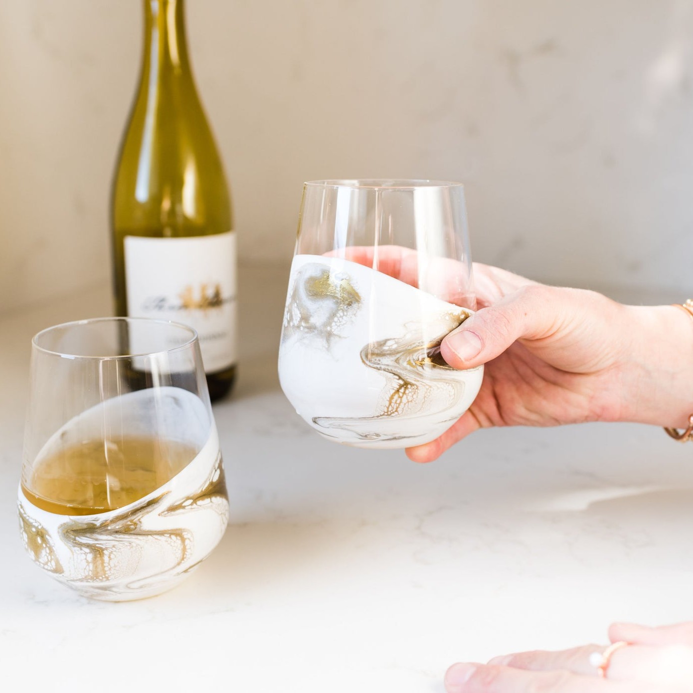 Lynn & Liana Resin Coated Entertaining Glasses (Set of 2)