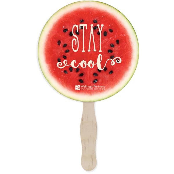 8" Full Color Paper Hand Fan
