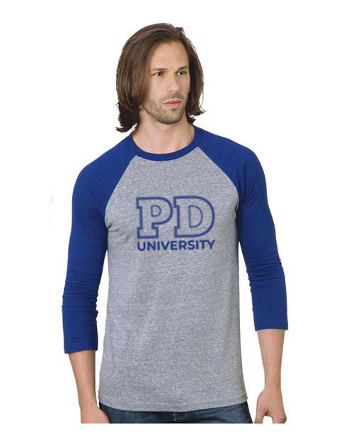 Bayside® Triblend 3/4-Sleeve Raglan T-Shirt - Unisex