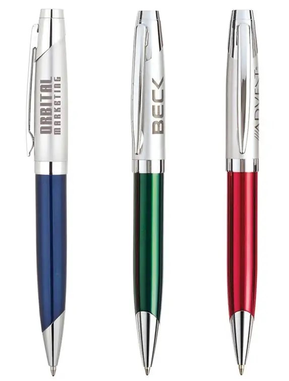 Twist-Action Two-Tone Metallic Brass Ballpoint Pen