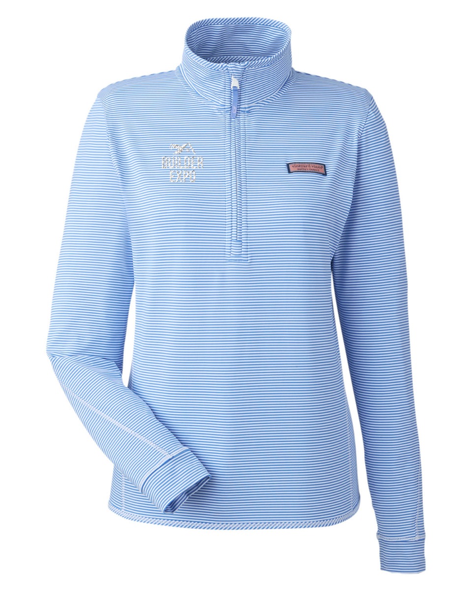 Vineyard Vines&reg; Microstripe Sankaty Half-Zip Pullover - Women image