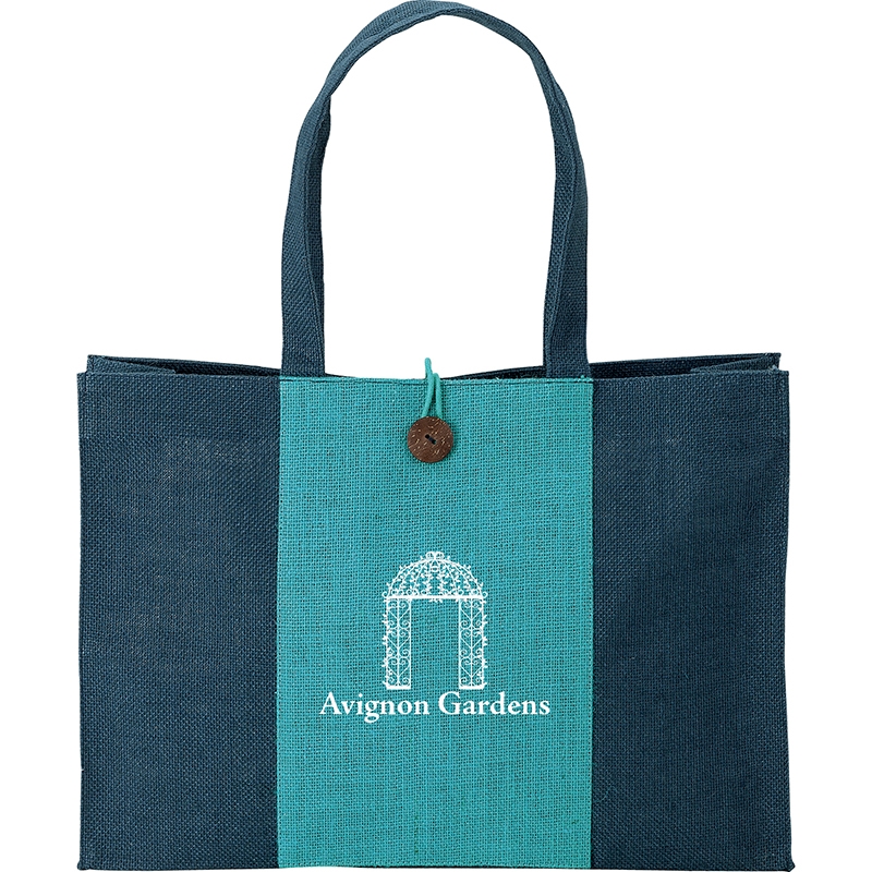 Charlotte Natural Jute Tote - 16 ¾” x 11 ¾” x 5”