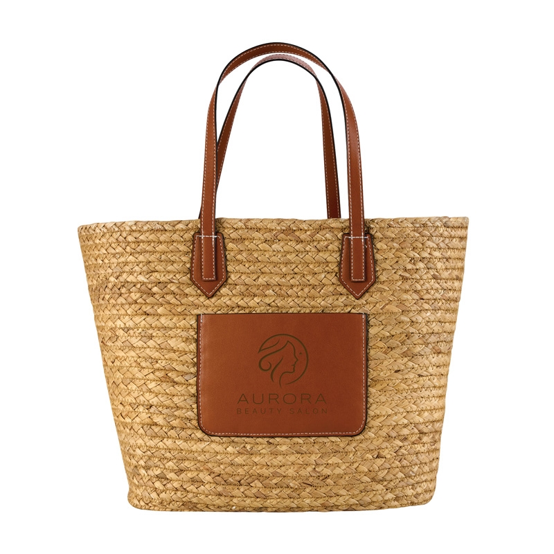 Natural Hyacinth Grass Tote – 19” x 12” x 4