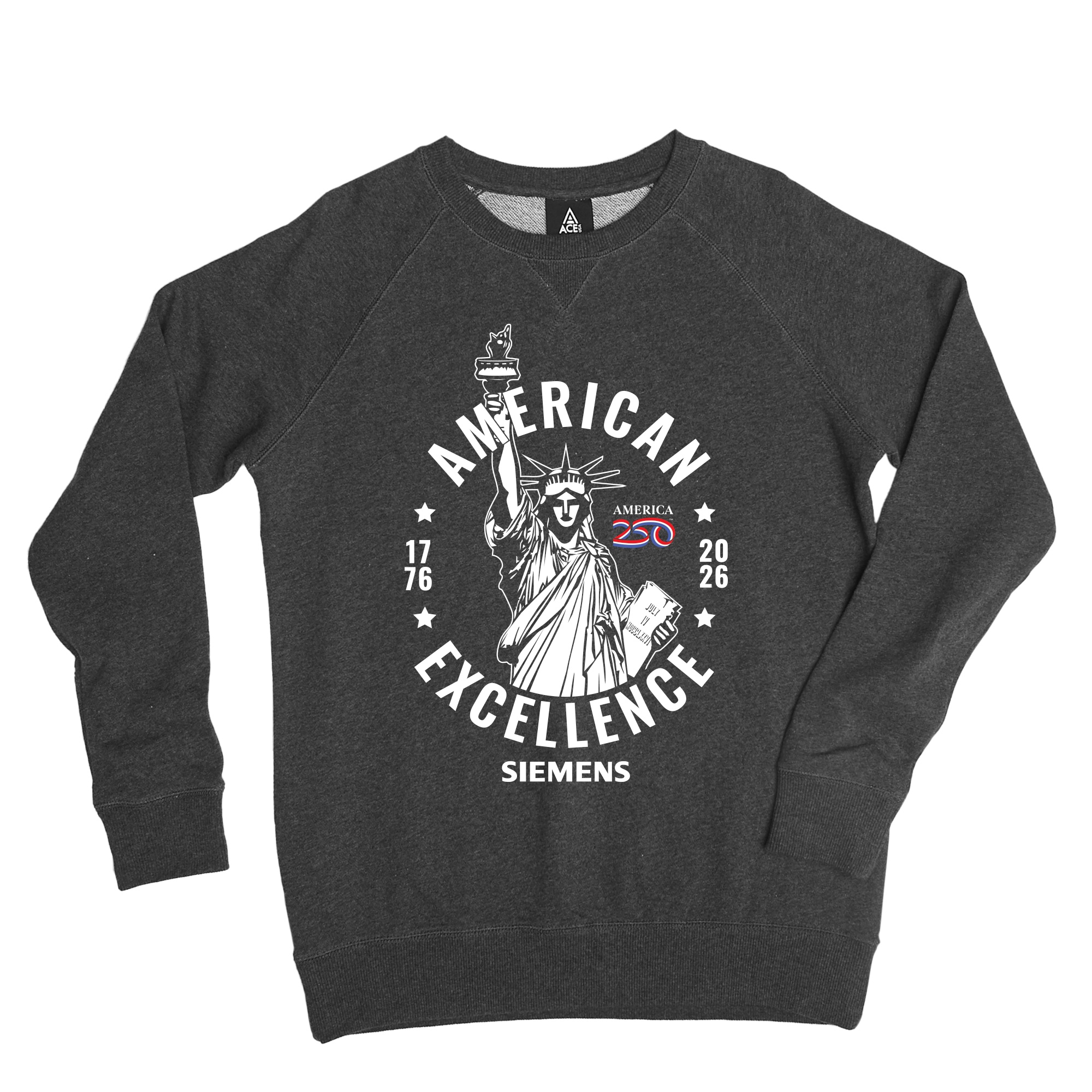 America250™ ACE USA Melange French Terry Crew Sweatshirt