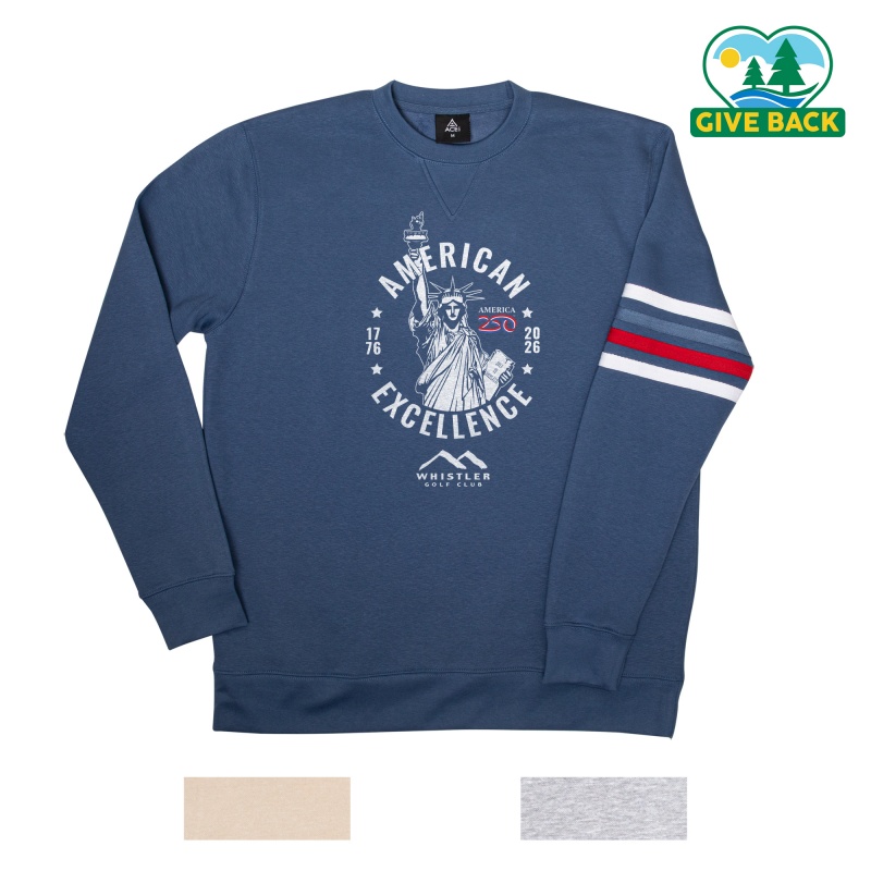 America250™ ACE USA Striped Ringer Crew Fleece