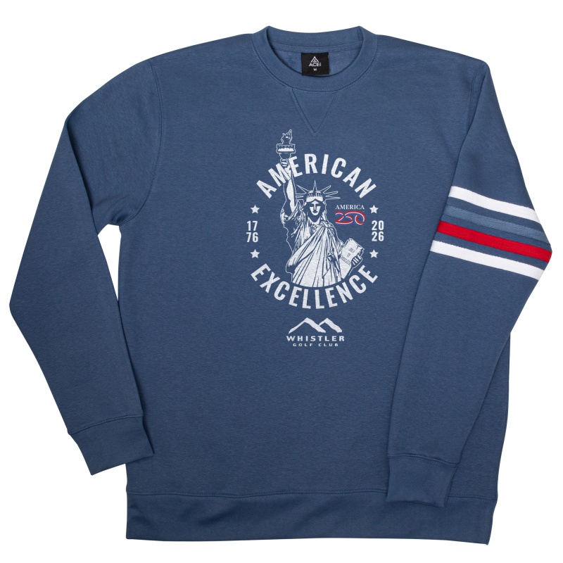 America250™ ACE USA Striped Ringer Crew Fleece