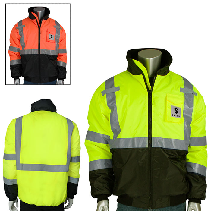 Class 3 Hi-Vis Value Black Bottom Bomber Jacket