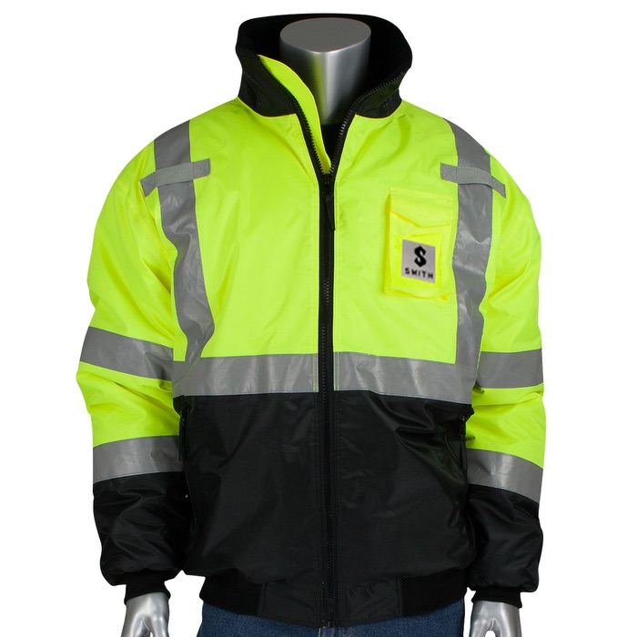 Class 3 Hi-Vis Value Black Bottom Bomber Jacket image
