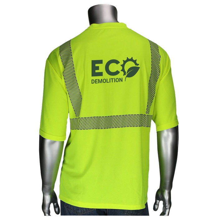 Class 2 Hi-Vis Short Sleeve Black Bottom Front T-Shirtt
