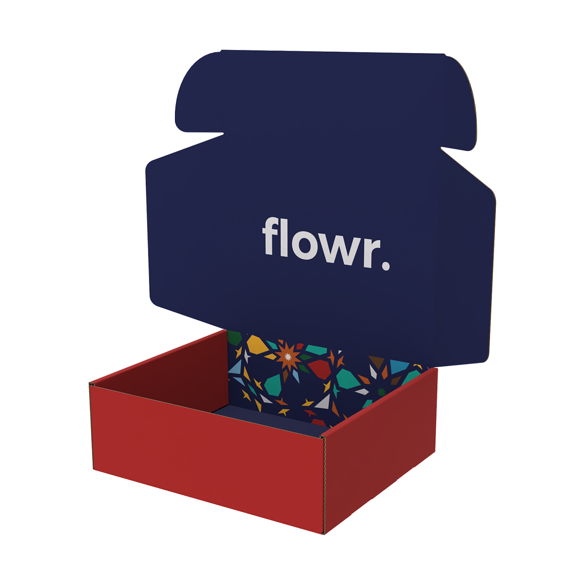 Full-Color E-Flute Corrugated Mailer Box - 12" x 10" x 4"