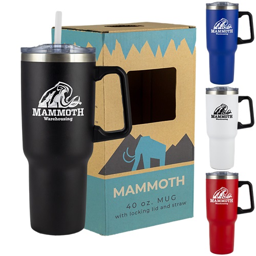 40 oz. Mammoth Colored Vacuum Insulated Travel Mug