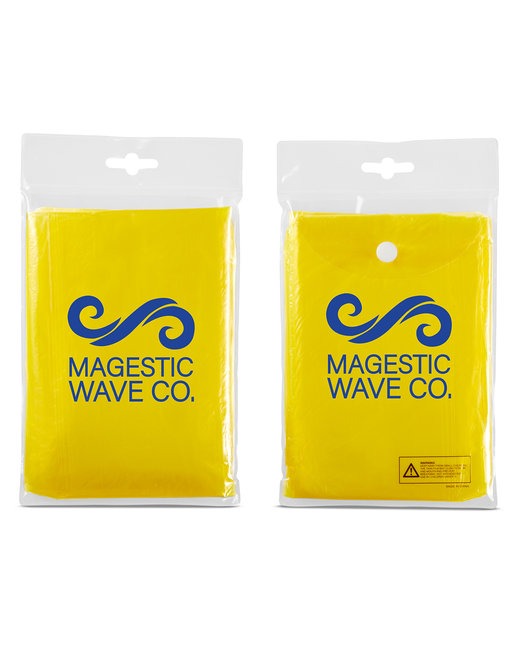 Compact Plastic Disposable Rain Poncho in Pouch