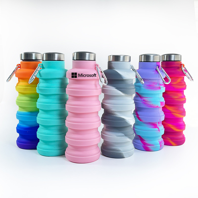 Silicone Collapsible Water Bottle – 18 oz.