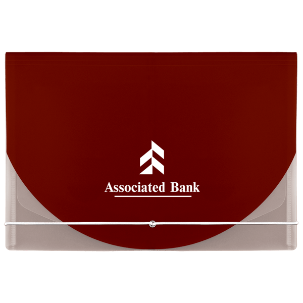 Color Flap Translucent Document Holder with Elastic Closure - 12 1/2" x 8 3/4"