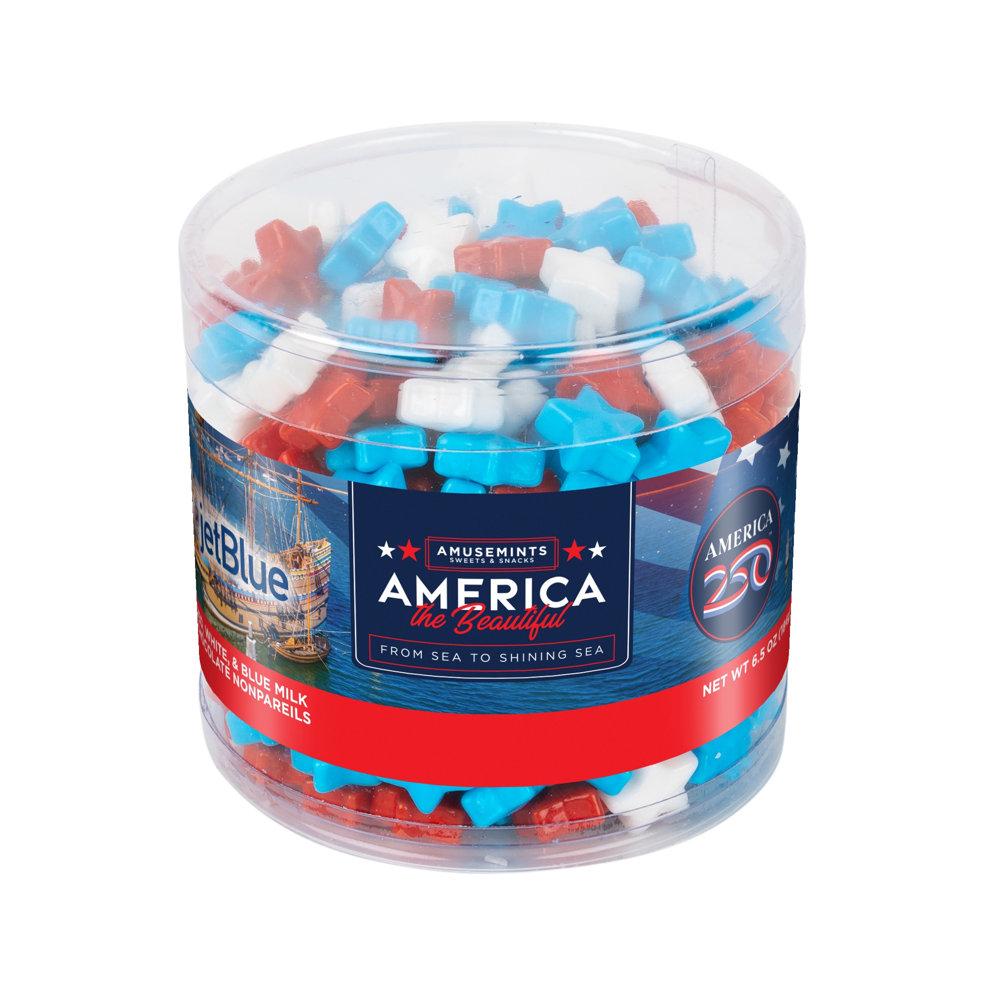 America250™ Round Acetate with Patriotic Star Candy image