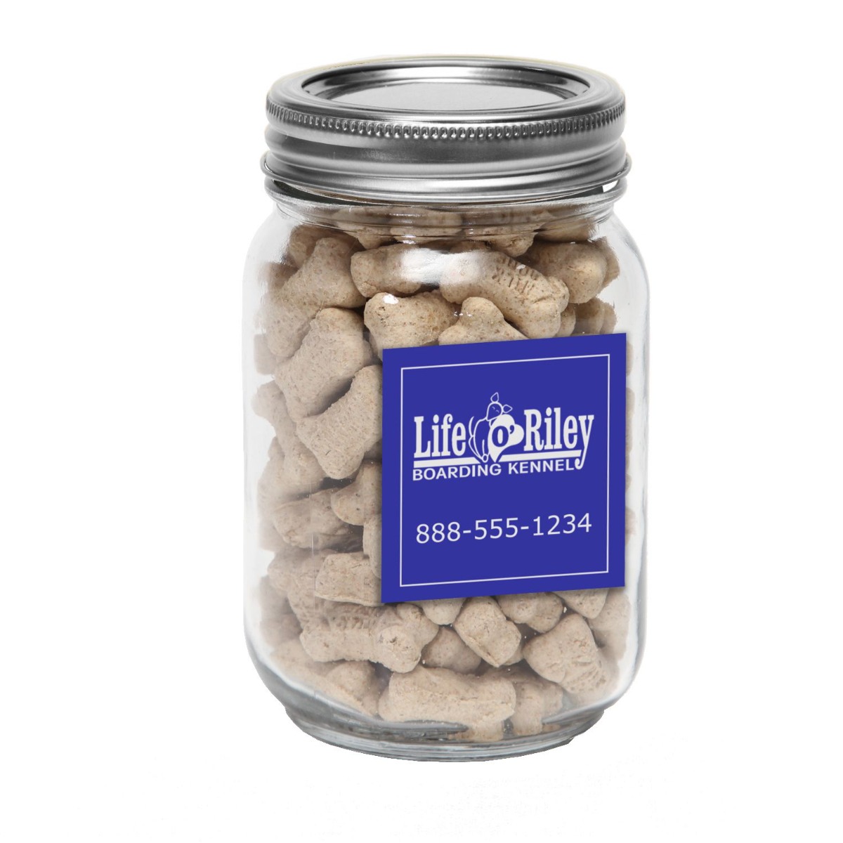 8 oz. Mini Dog Bones Jar with Square Magnet image