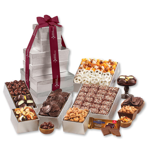 Tower of Treats with Satin Ribbon image