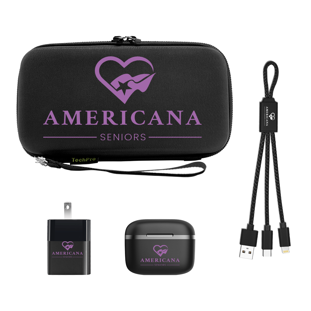 Saratoga Active Noise Cancellation Earbuds & Tech Gift Set