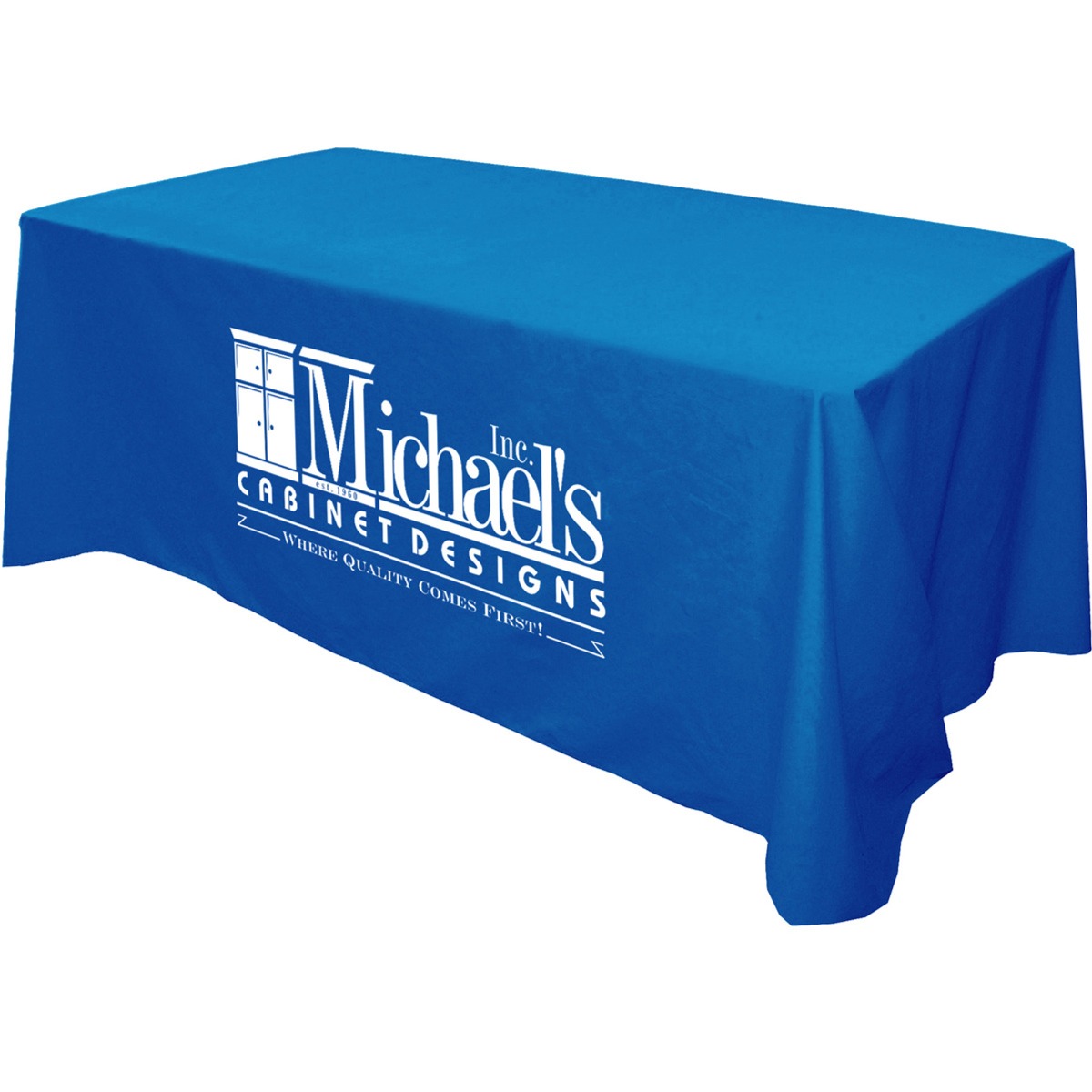 Poly/Cotton 4 Sided Table Cover - 6'
