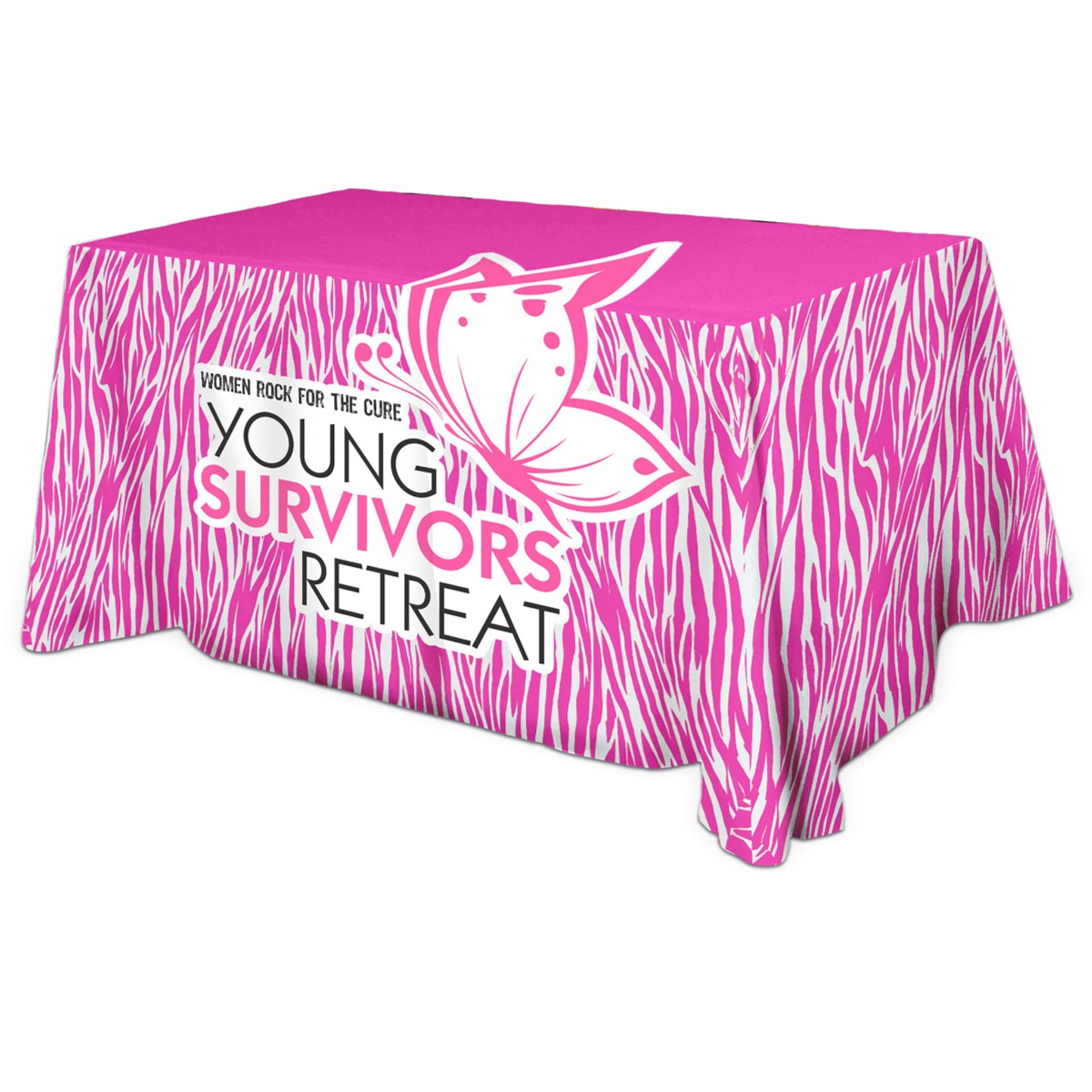 Polyester Full Color 4 Sided Table Cover - 6' image