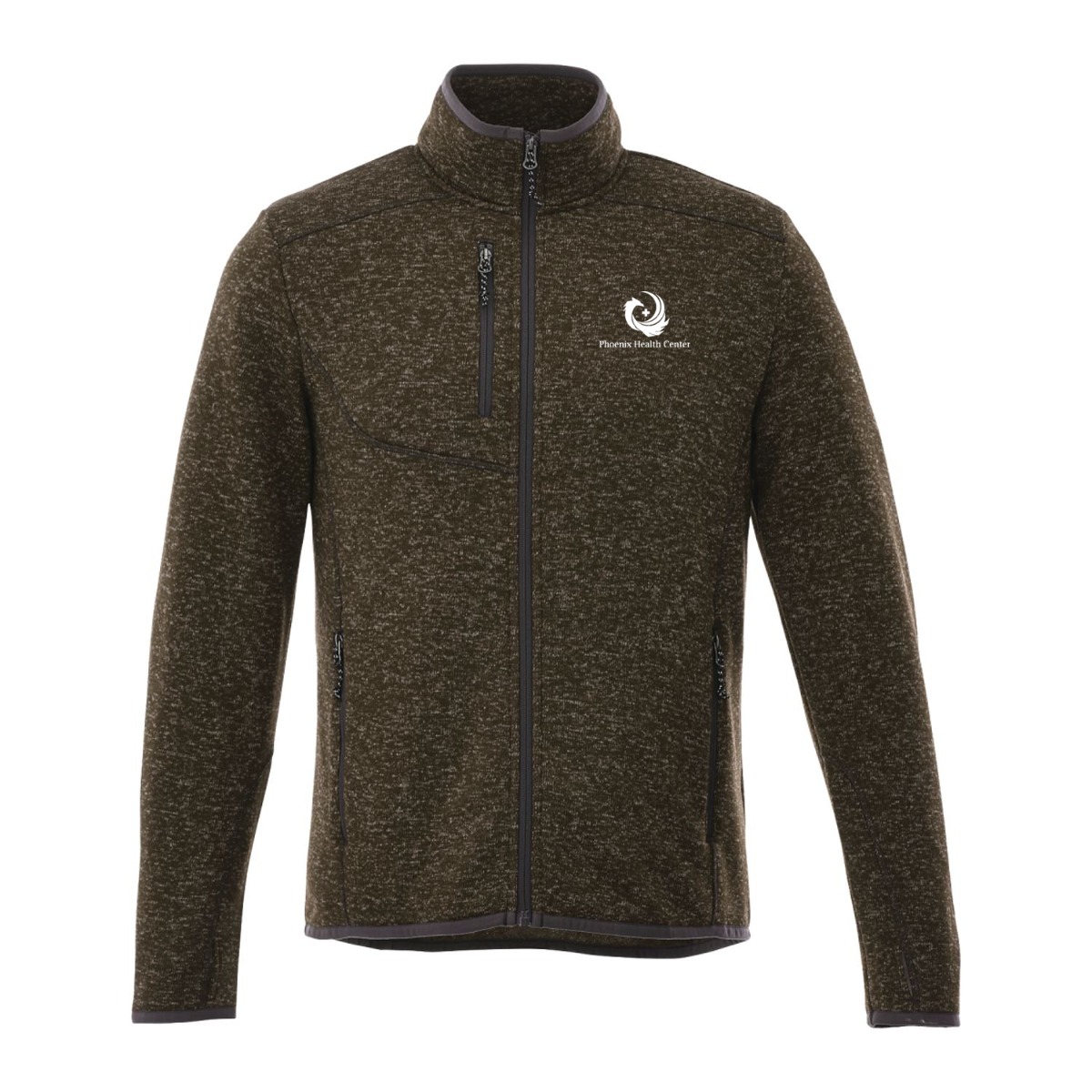 Elevate Sweater Knit Full Zip Jacket with Thumb Holes - Men image