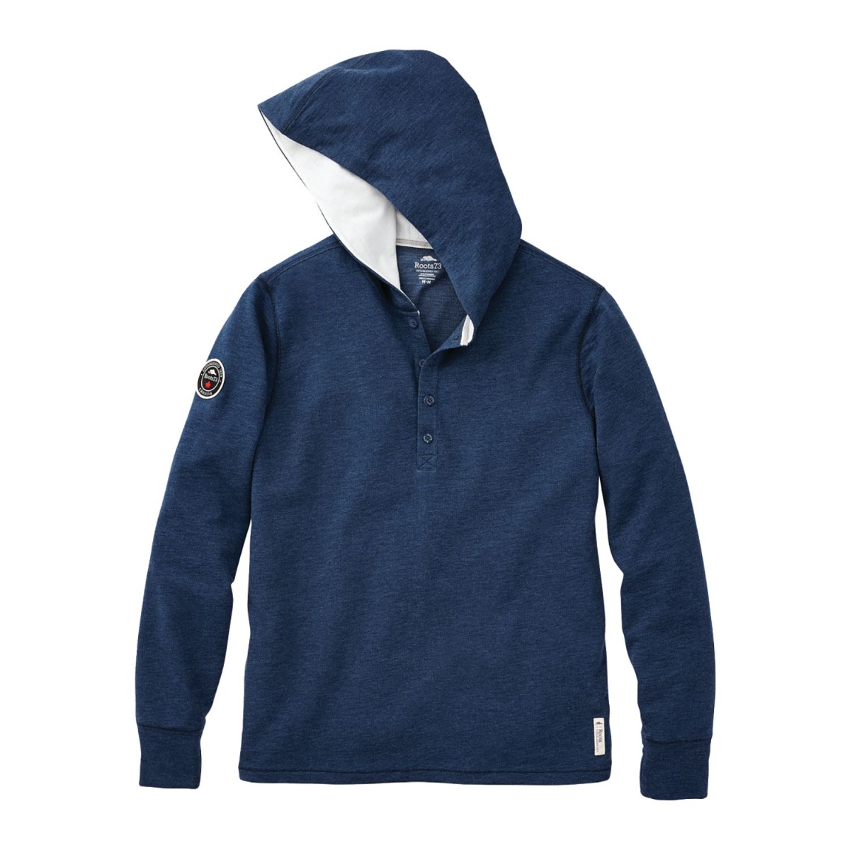 Roots73 Knit Henley-Style Hooded Sweatshirt - Men