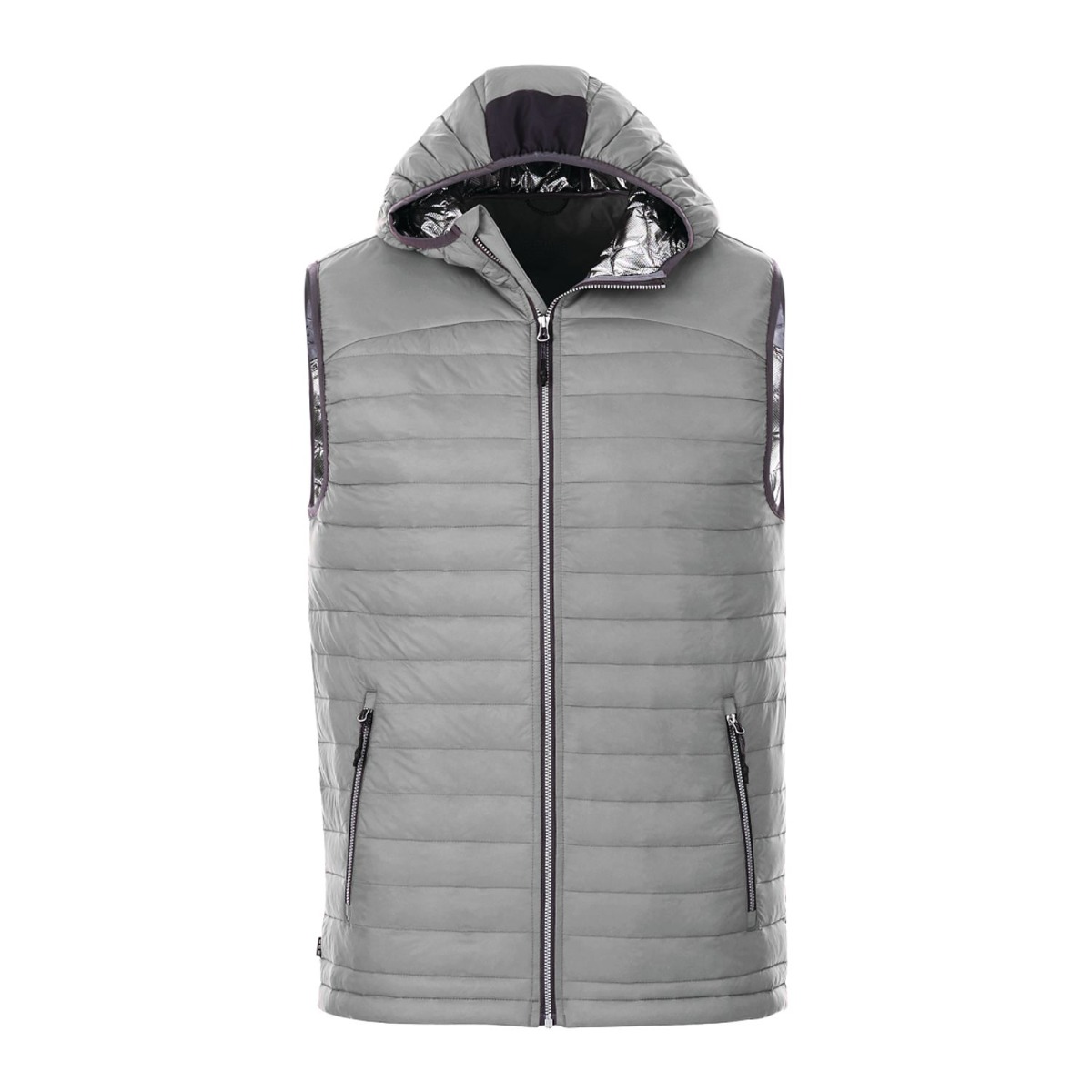 Elevate Poly/Nylon Insulated Hooded Packable Vest - Men
