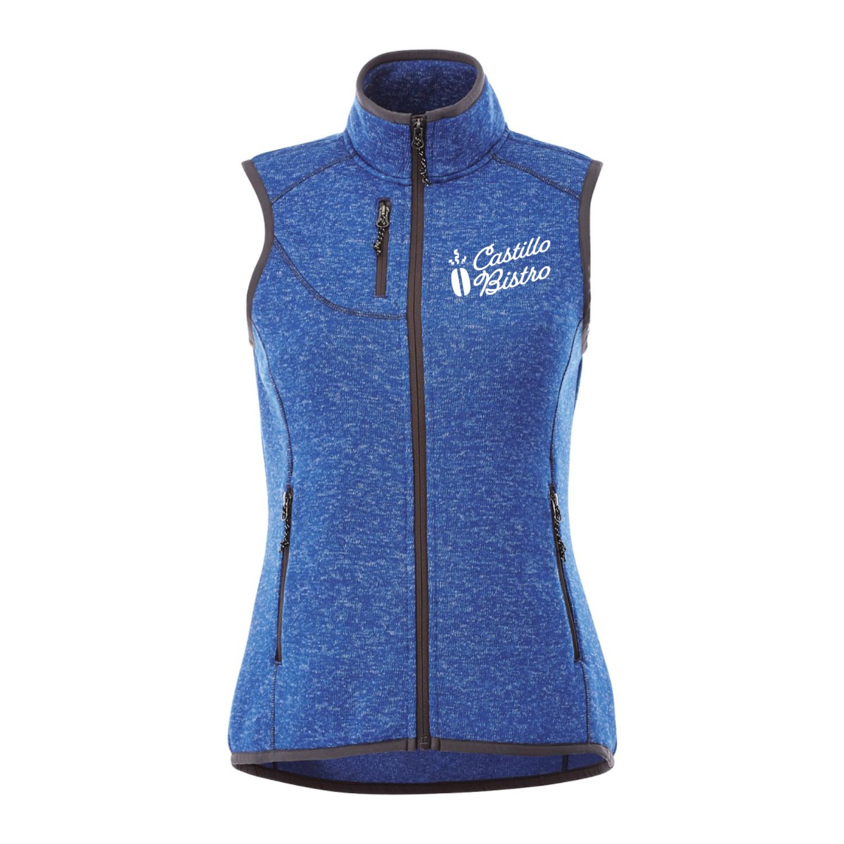 Elevate Polyester Sweater Knit Full Zip Vest - Women