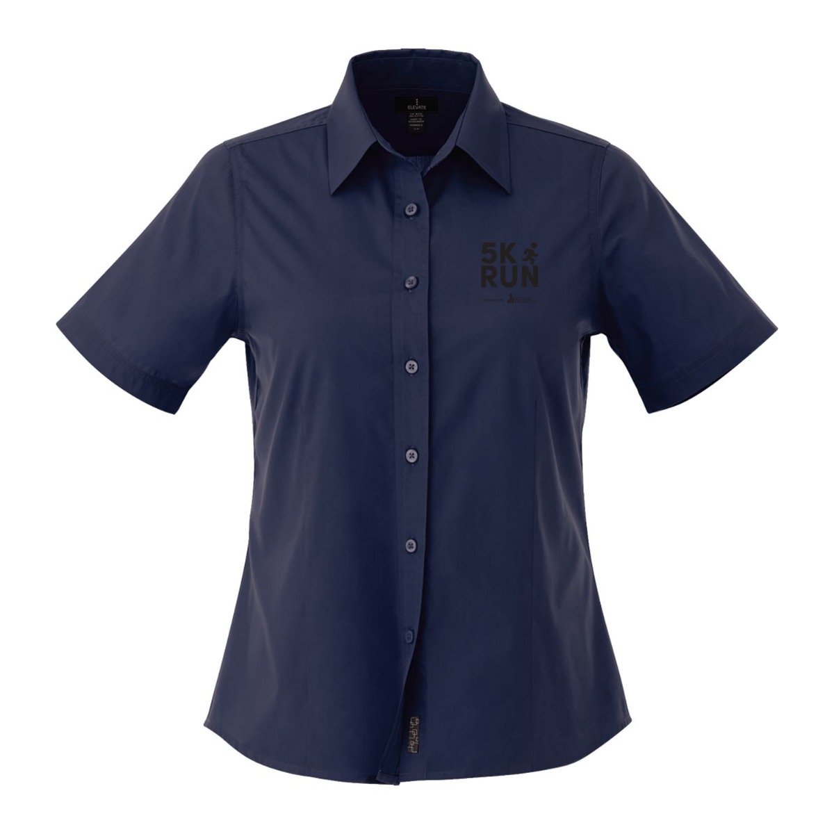 Ladies Poly/Cotton Poplin Short Sleeve Button Down image