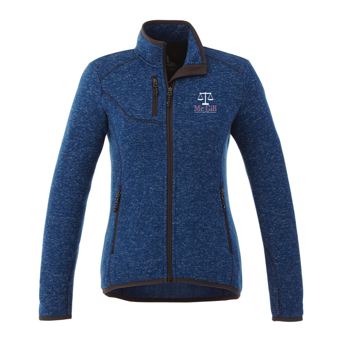 Elevate Sweater Knit Full Zip Jacket with Thumb Holes - Women
