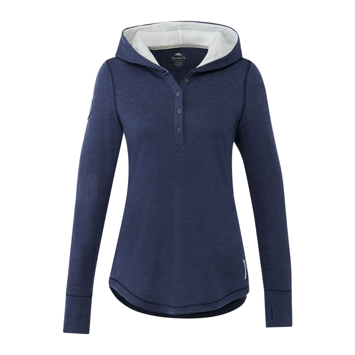 Roots73 Knit Henley-Style Hooded Sweatshirt - Women image