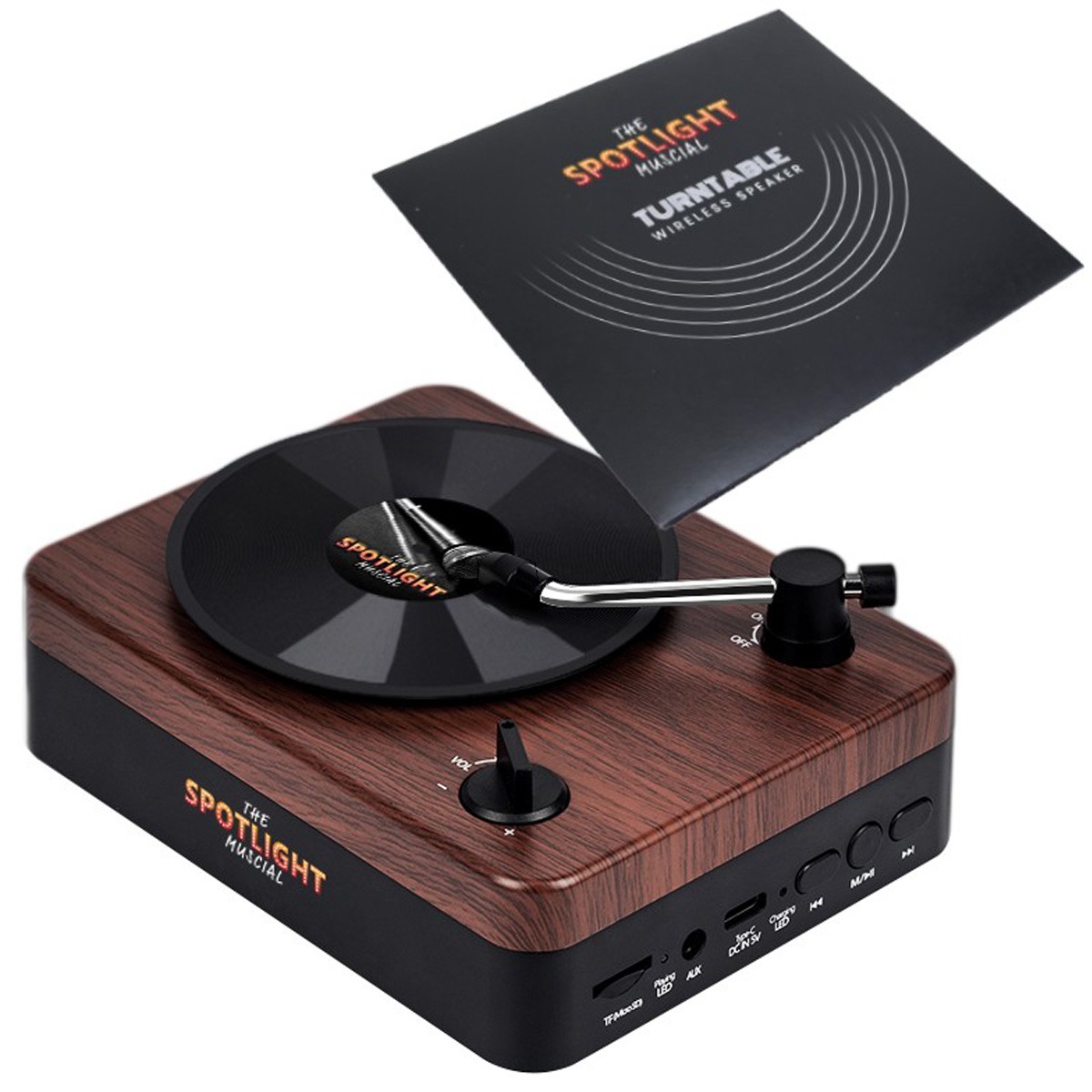 Turntable Wireless Speaker with Custom Record Envelope