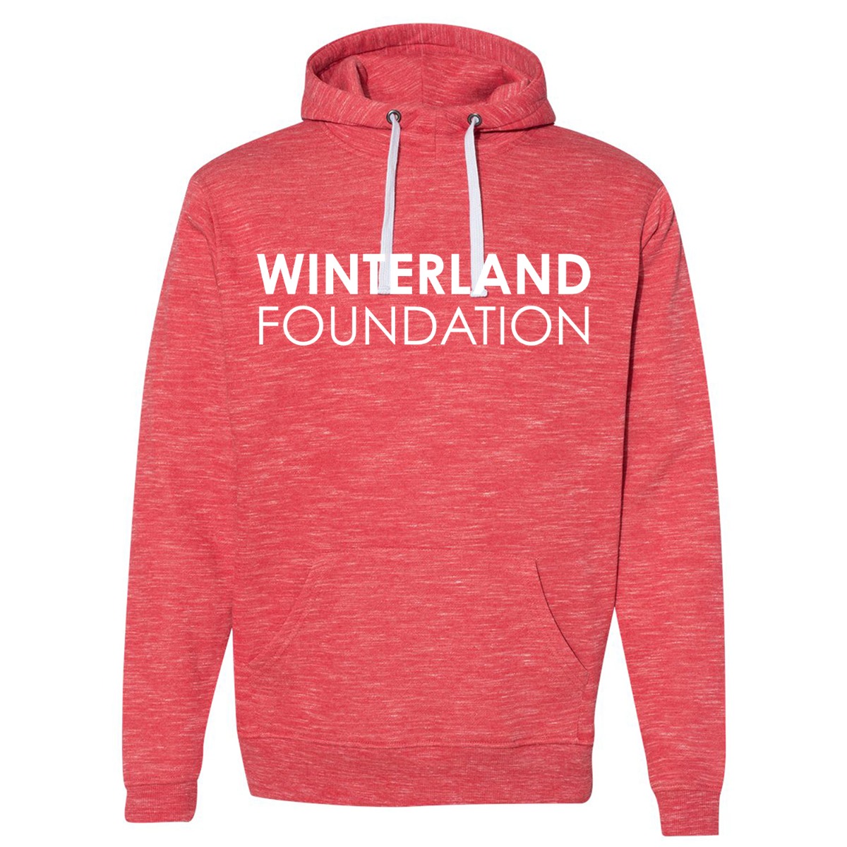 J Melange Fleece Pullover Hooded Sweatshirt