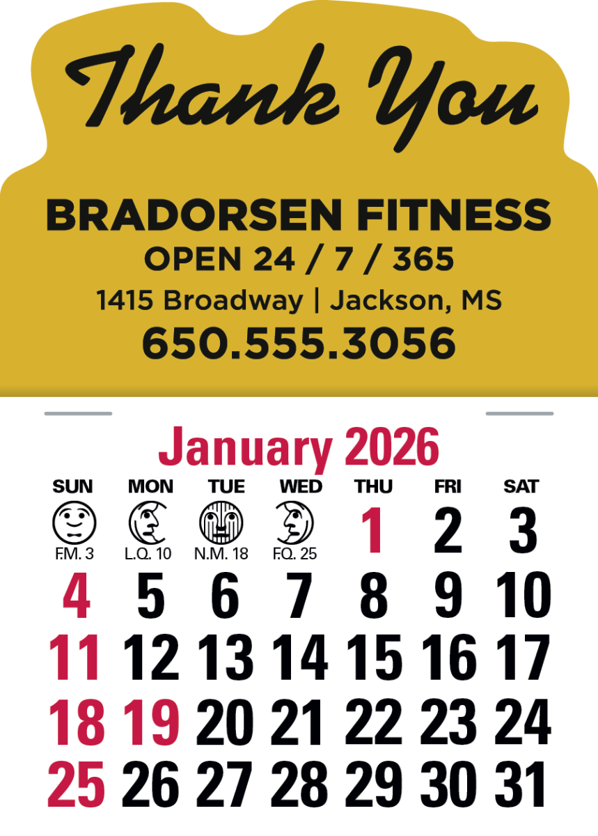 Press-N-Stick Standard Calendar