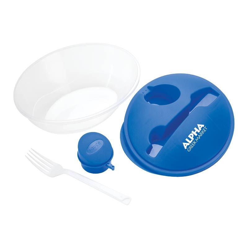 Salad Bowl with Dressing Cup & Fork image