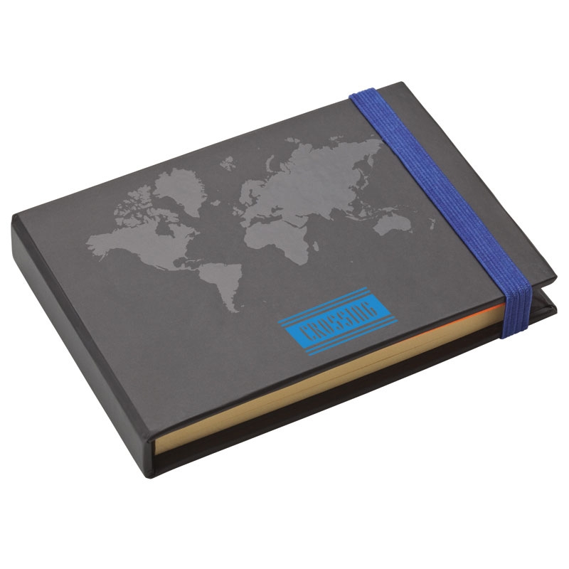 World Design Sticky Noteboook with Elastic Closure
