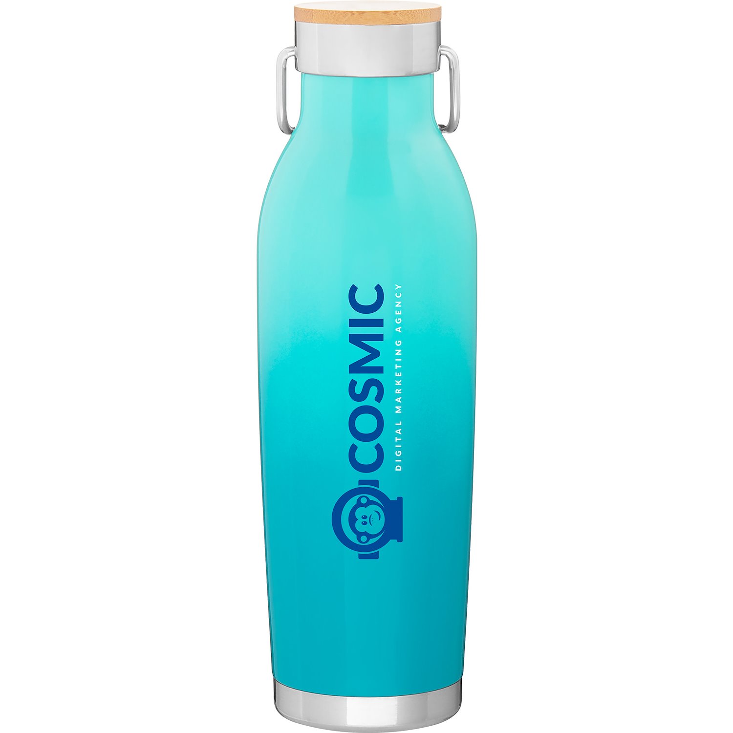 h2go® Wave Water Bottle with Bamboo Lid - 20 oz.