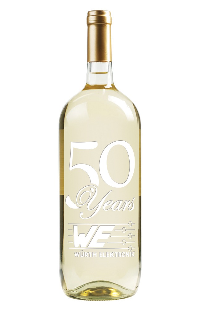 Etched Chardonnay White Wine Bottle image