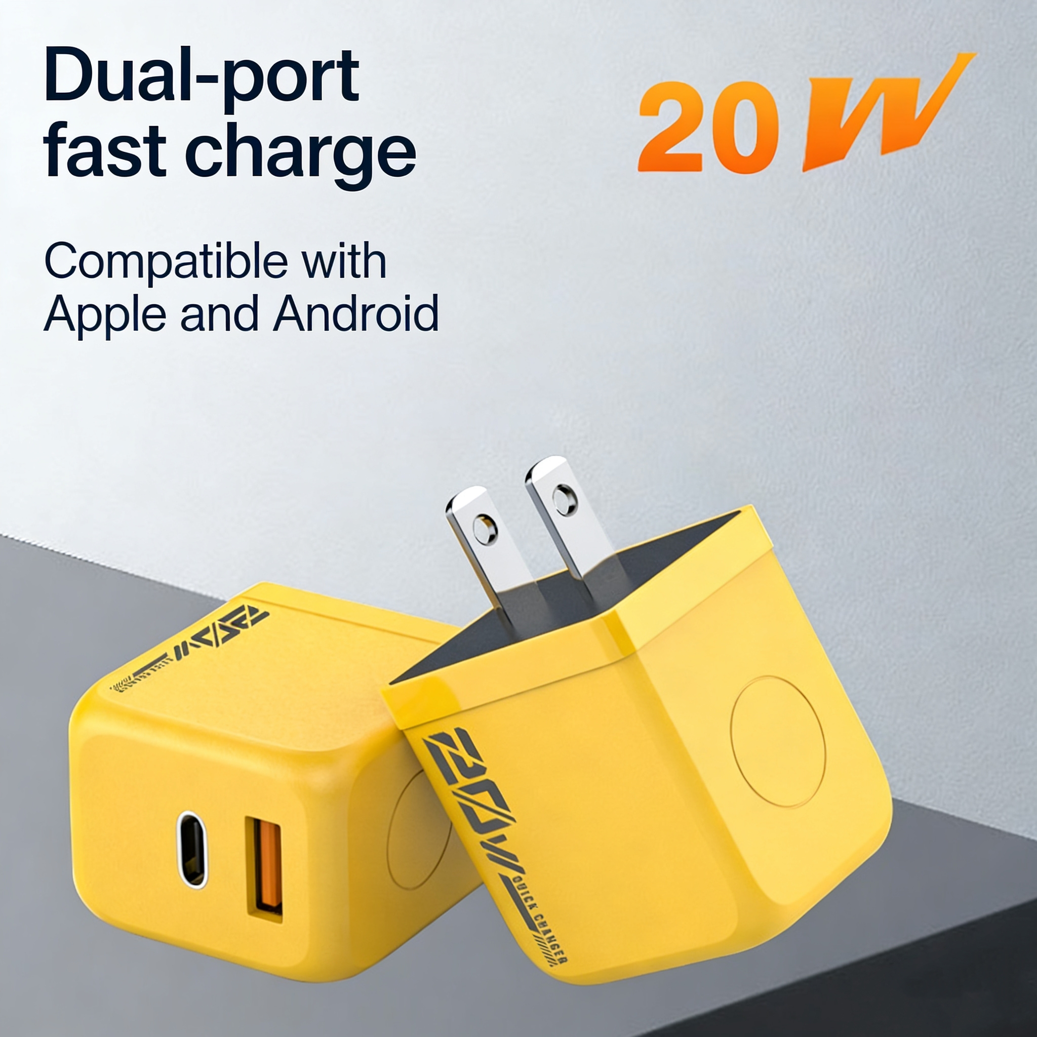20W Dual Port Wall Charger (A+C)