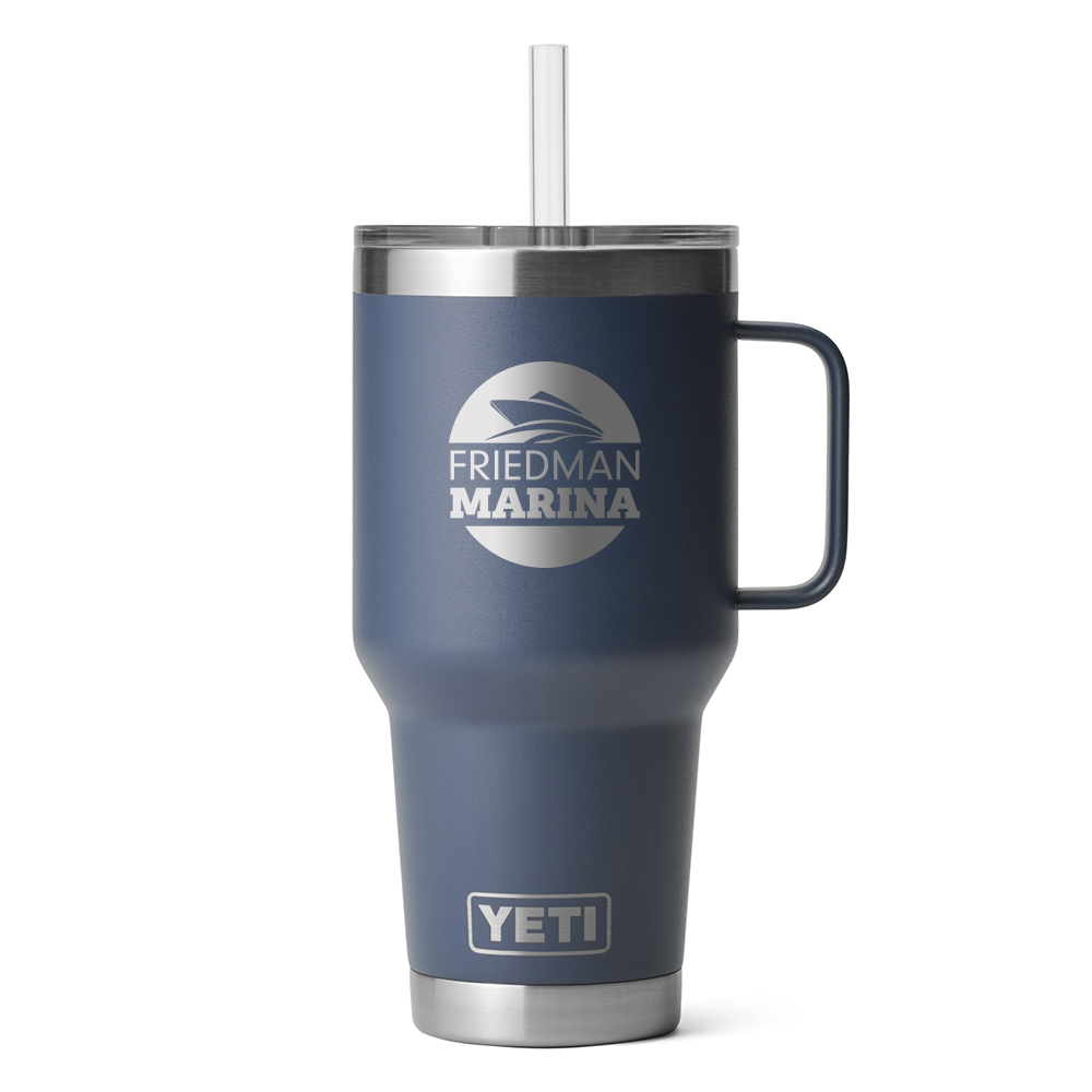 Custom YETI® 35 oz Rambler® Travel Mug with Straw Lid